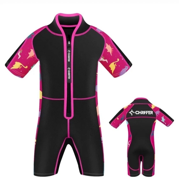 Chriffer Kids/Youth Wetsuit Shorty Wet Suit 2mm Neoprene Pink/Black Multiples